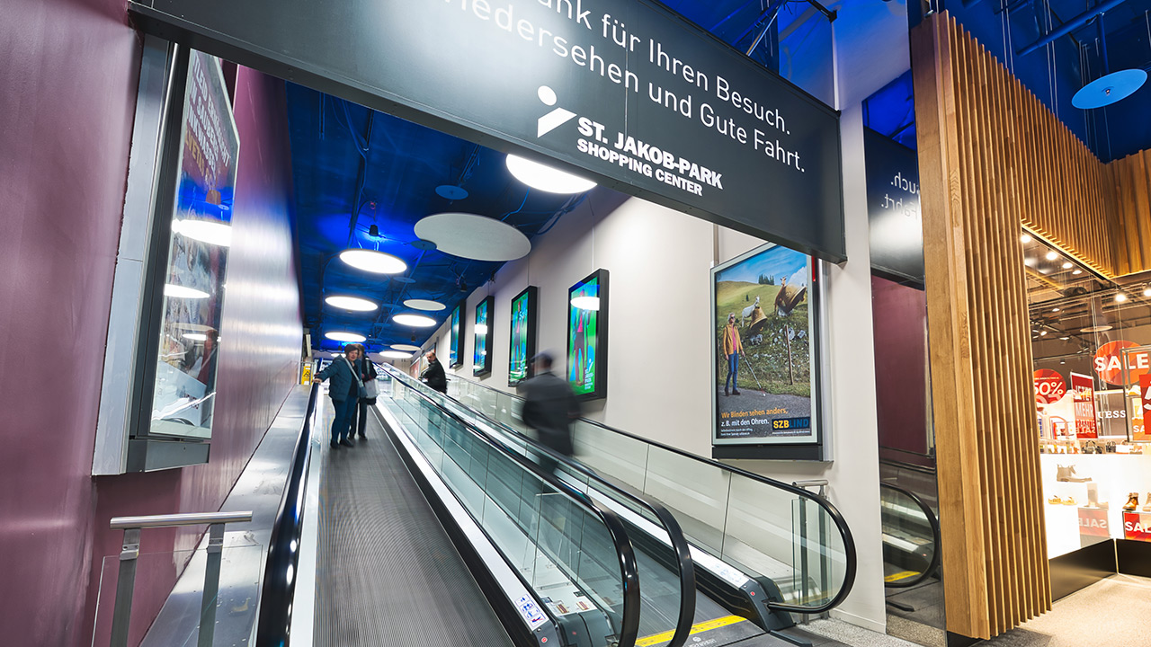 Digital Communication for Shopping Center St. Jakob-Park in Basel